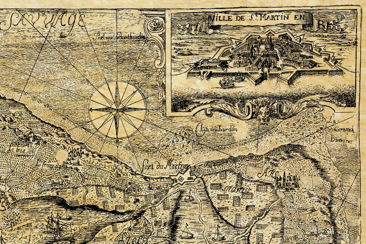 Carte Ancienne De L Ile De Re En 1684